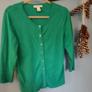 Teal  3/4 Sleeve Cardigan